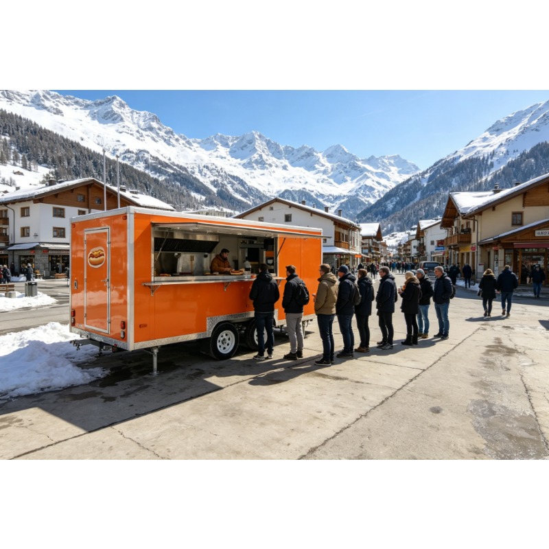 Coffee Equipment Service - Chariot de service extérieur miniature personnalisable,