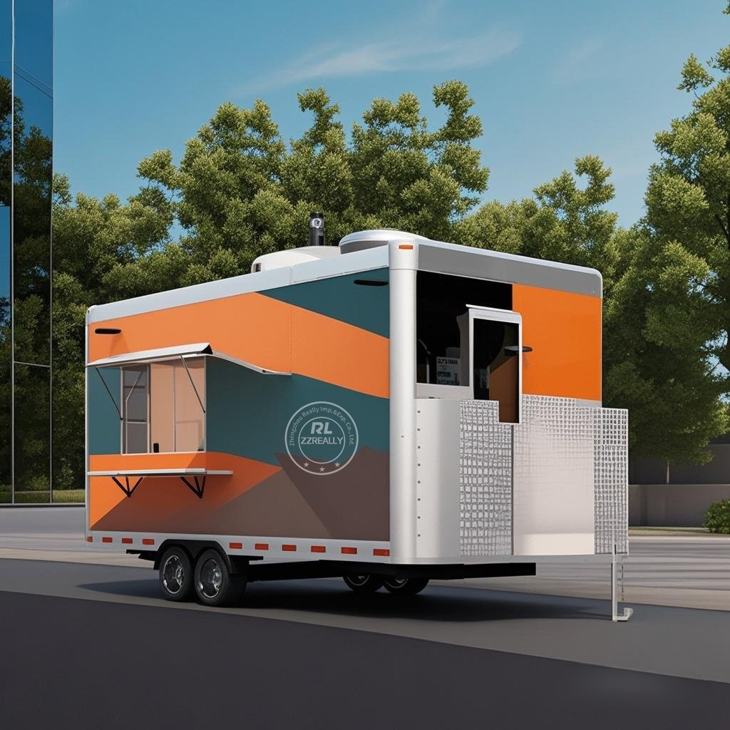 Mobile Coffee Van Equipment - Camion de restauration rapide pour collations,