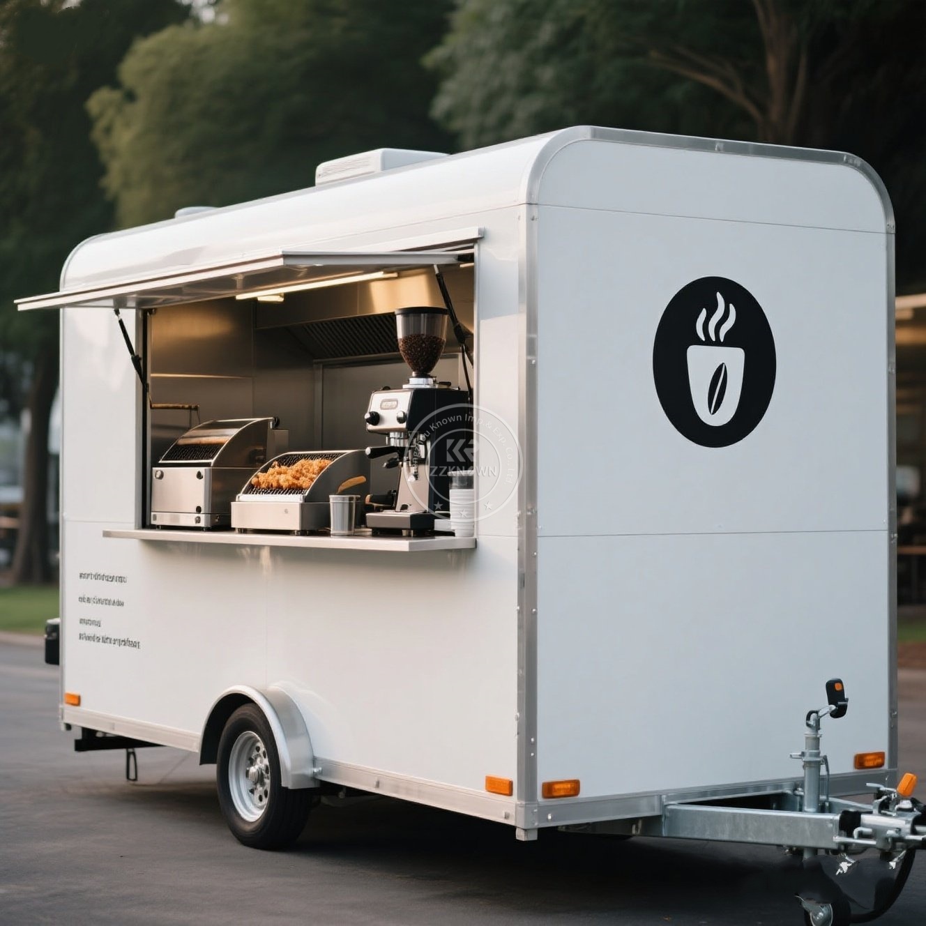 Mobile Coffee Van Equipment - Grande van à café personnalisée, remorques