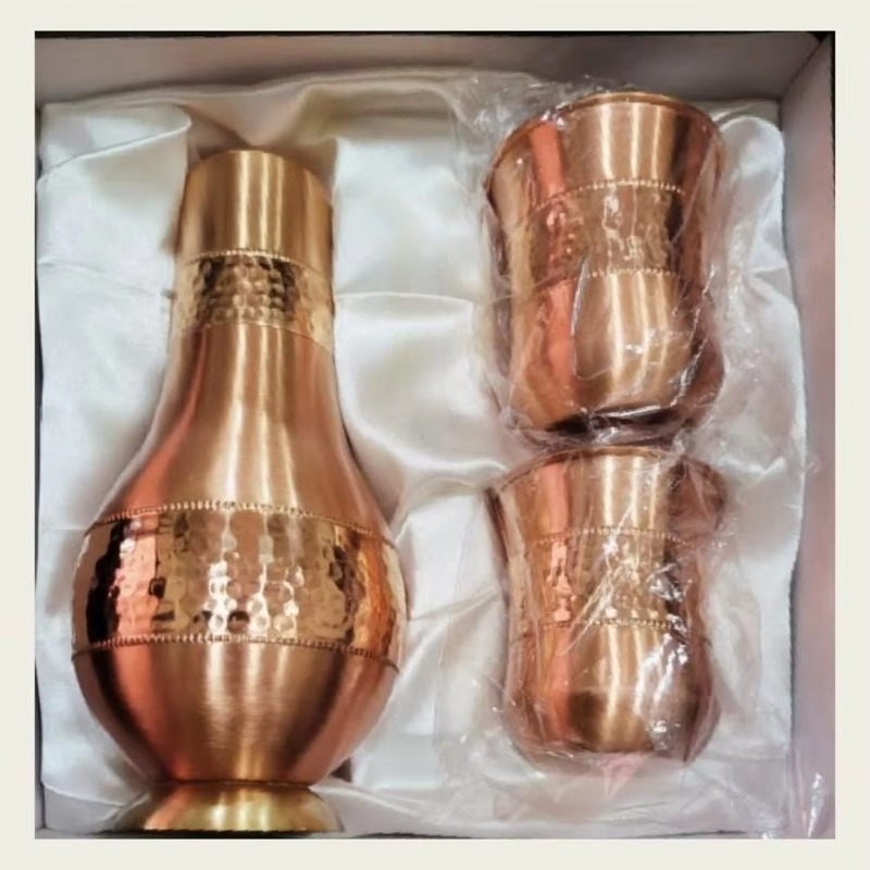 Vintage Coffee Equipment - Carafe à eau en cuivre lisse