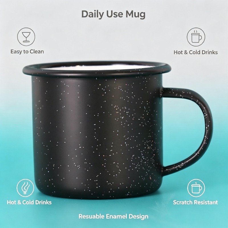 Tasse en émail vintage avec mo - Vintage Coffee Equipment avis et prix