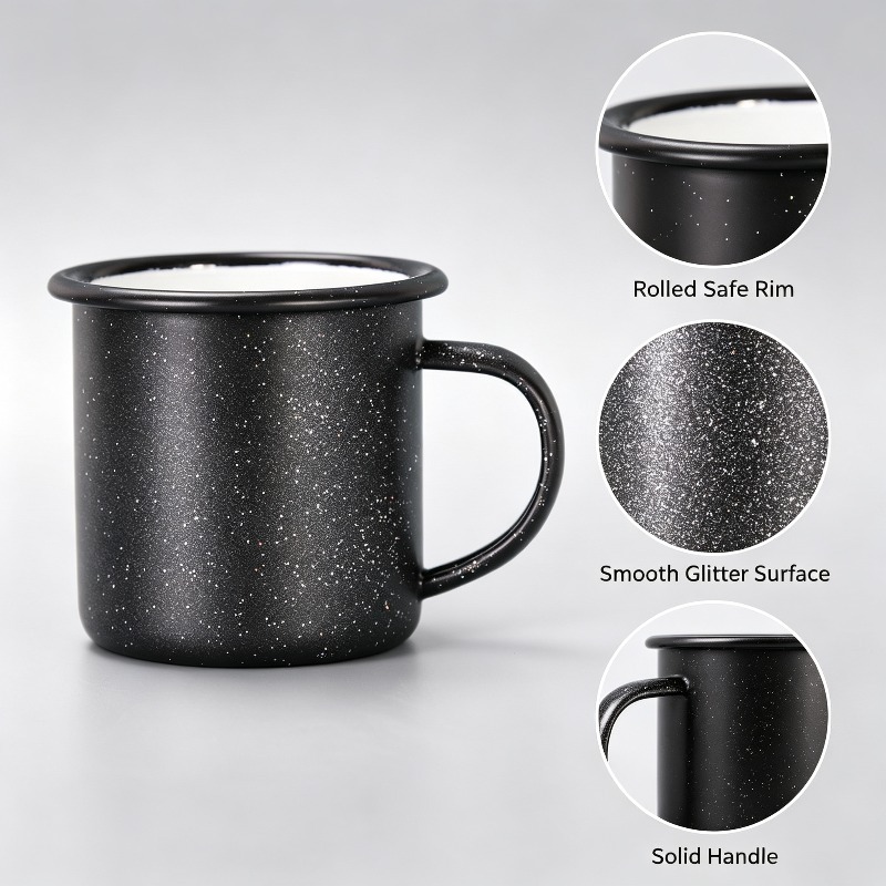 Tasse en émail vintage avec mo - Vintage Coffee Equipment avis et prix